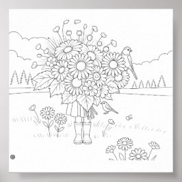 ダンス。夢。さまよう。ブルーム.カラーリングポスター ポスター