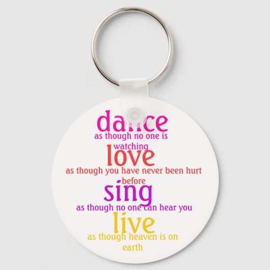 ダンス，愛，歌，ライブ キーホルダー (正面)