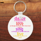 ダンス，愛，歌，ライブ キーホルダー (正面)