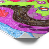 "ダンス"抽象芸術アート24x18 ポスター (角)