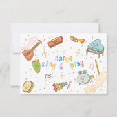 ダンス 歌 お遊び 子供の誕生日 サンキューカード (裏面)