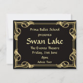 ダンス・演劇のチケット招待状 招待状 (裏面)