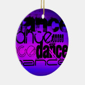 ダンス；紫鮮やか青とマゼンタ セラミックオーナメント (右)