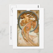 ダンス(1898)、アルフォンスミュシャファインアート新しい ポストカード (正面/裏面)