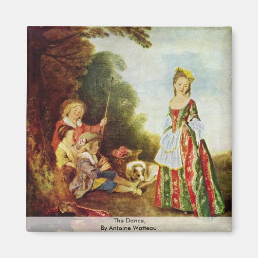 ダンス、Antoine Watteau マグネット (正面)