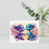 ダンス AP48 フォト ご招待 ドラゴン 恐竜 ポストカード *~* (スタンド正面)