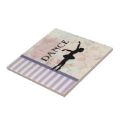 ダンス – Ballerinaシルエットヴィンテージ背景 タイル (側面)