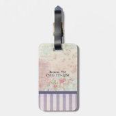 ダンス – Ballerinaシルエットヴィンテージ背景 ラゲッジタグ (裏面縦)