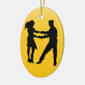 ダンス – Shag, Jitterbug, BeBop- SRF セラミックオーナメント (左)