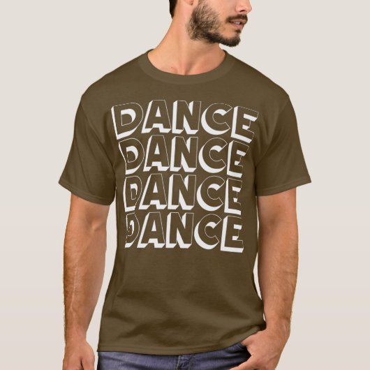 ダンスIラブ踊りレトロディスコダンサーギフト Tシャツ (正面)