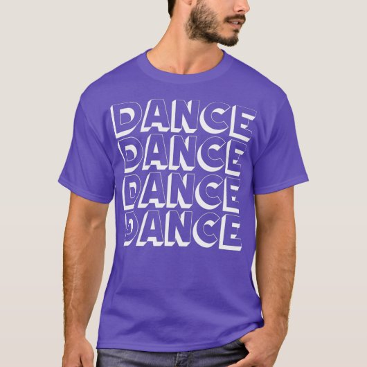 ダンスIラブ踊りレトロディスコダンサーギフト Tシャツ (正面)