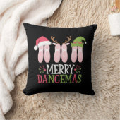 ダンセマメリースクリスマスバレエシューズ踊り クッション (ブランケット)