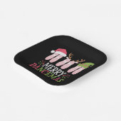 ダンセマメリースクリスマスバレエシューズ踊り ペーパープレート (傾斜あり)