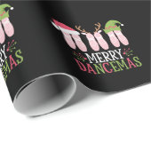 ダンセマメリースクリスマスバレエシューズ踊り ラッピングペーパー (ロールコーナー)