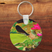 ダンセルフライとバラ キーホルダー (正面)