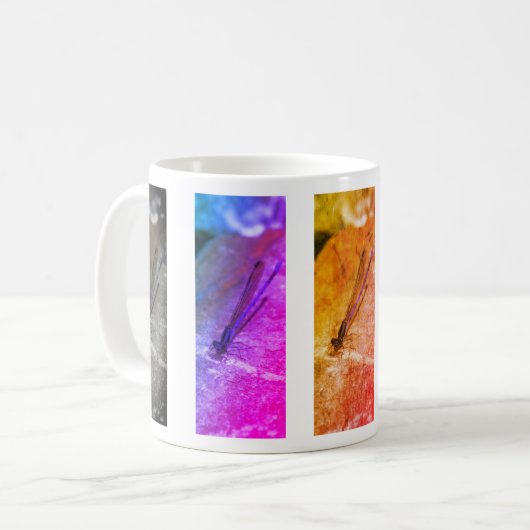 ダンセルフライドラゴンフライパーソナライズされた自然 コーヒーマグカップ (正面左)