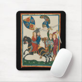 ダンセル・イン・苦悩、14世紀の中世アート マウスパッド (マウス)