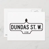 ダンダス通りウエストトロント通りサイン ポストカード (正面/裏面)