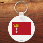 ダンチヒ – グダンスク国旗 キーホルダー (正面)