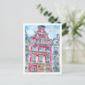 ダンツィヒグダンスクポーランド旅行水の色のスケッチ ポストカード (スタンド正面)