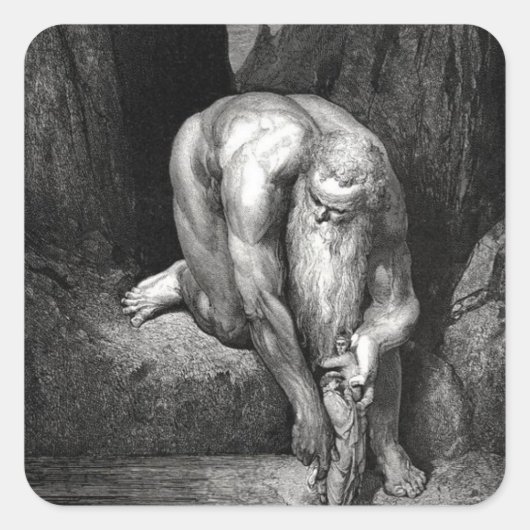 ダンテとヴァージルの手 スクエアシール (正面)