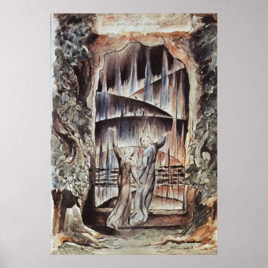 ダンテとヴァージル地獄への入り口 ポスター (正面)