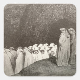 ダンテとヴァージル – 偽善者ステッカー スクエアシール