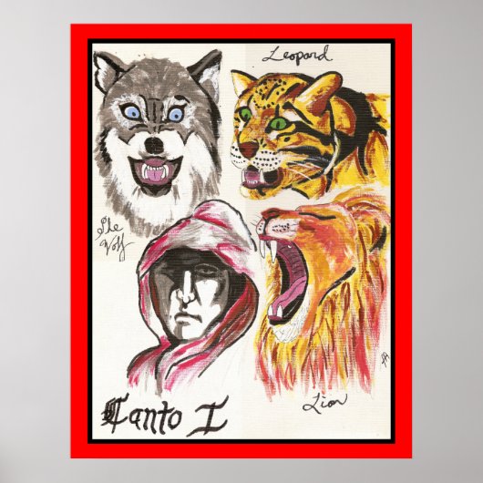 ダンテのインフェルノCanto Iプリント ポスター (正面)