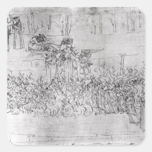 ダンテの「神のお笑い」より スクエアシール (正面)