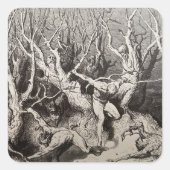 ダンテは自殺の森を見る – インフェルノの円7 スクエアシール (正面)