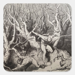 ダンテは自殺の森を見る – インフェルノの円7 スクエアシール