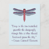 ダンテガブリエルロセッティドラゴンフライ引用文ハガキ ポストカード (正面)