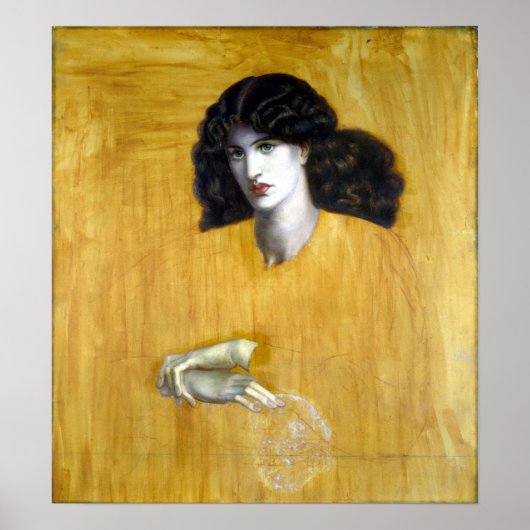 ダンテガブリエルロセッティラドンナデラフィネストラ ポスター (正面)