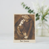 ダンテガブリエルロセッティ2人の恋人1850 ポストカード (スタンド正面)