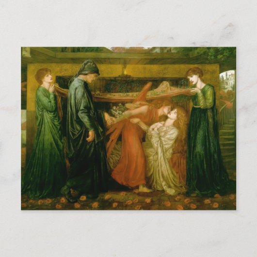 ダンテズドリームバイダンテガブリエルロセッティ ポストカード (正面)