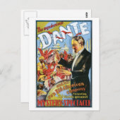 ダンテ神秘的な魔術師ヴィンテージ魔法法 ポストカード (正面/裏面)