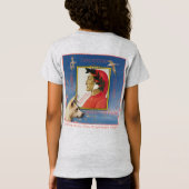 ダンテ・アリギエーリとポーズをとるTシャツ Tシャツ (裏面)