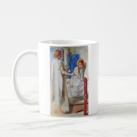 ダンテ・ガブリエル・ロセッティの受胎告知 コーヒーマグカップ (左)