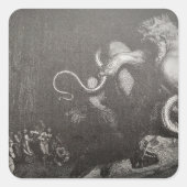 ダンテ&ヴァージルはミノスと彼のしっぽと出会う-インフェルノ スクエアシール (正面)