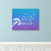 ダンデお洒落リオンがウィッシュブルーパープルにグラデーション キャンバスプリント (インサイチュ (ウッドフロア))