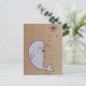 ダンディなシロイルカ ポストカード (スタンド正面)