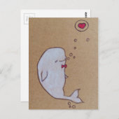 ダンディなシロイルカ ポストカード (正面/裏面)