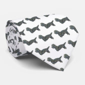 ダンディディディディンモントドグシルエットイエロー&ブルーホワイト ネクタイ (ロール)