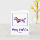 ダンディディディディンモントドグシルエットキュートPPY&B誕生日 カード (黄色い花)