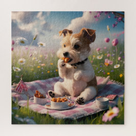 ダンディディディンモントテリアをピクニックに ジグソーパズル