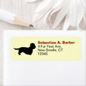 ダンディディディンモントテリアシルエット差出人住所 ラベル (インサイチュ)