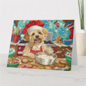 ダンディディディンモントテリアホリデーベーキング:クリスマス カード (正面)