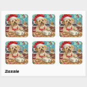 ダンディディディンモントテリアホリデーベーキング：クリスマス スクエアシール (シート)