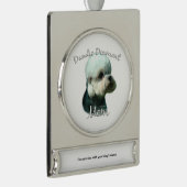 ダンディディディンモントテリアママ2 シルバープレートバナーオーナメント (右)