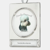 ダンディディディンモントテリアママ2 シルバープレートバナーオーナメント (左)